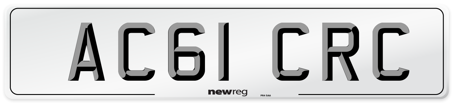 AC61 CRC Number Plate from New Reg